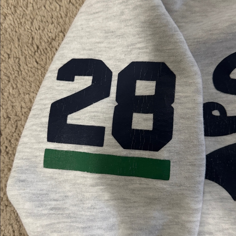 Superdry Light Gray Hoodie with Green and Navy Details - Picture 5 of 7